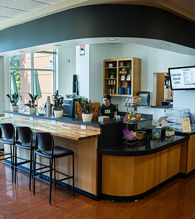 Woman Behind a Counter at a Cafe Woman Behind a Counter at a Cafe