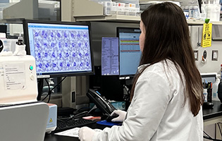 Medical lab technician at work Medical lab technician at work