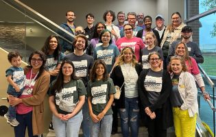 Large Group of People Standing on the Stairs Large Group of People Standing on the Stairs