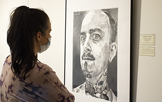 Student Looking at Artwork Student Looking at Artwork